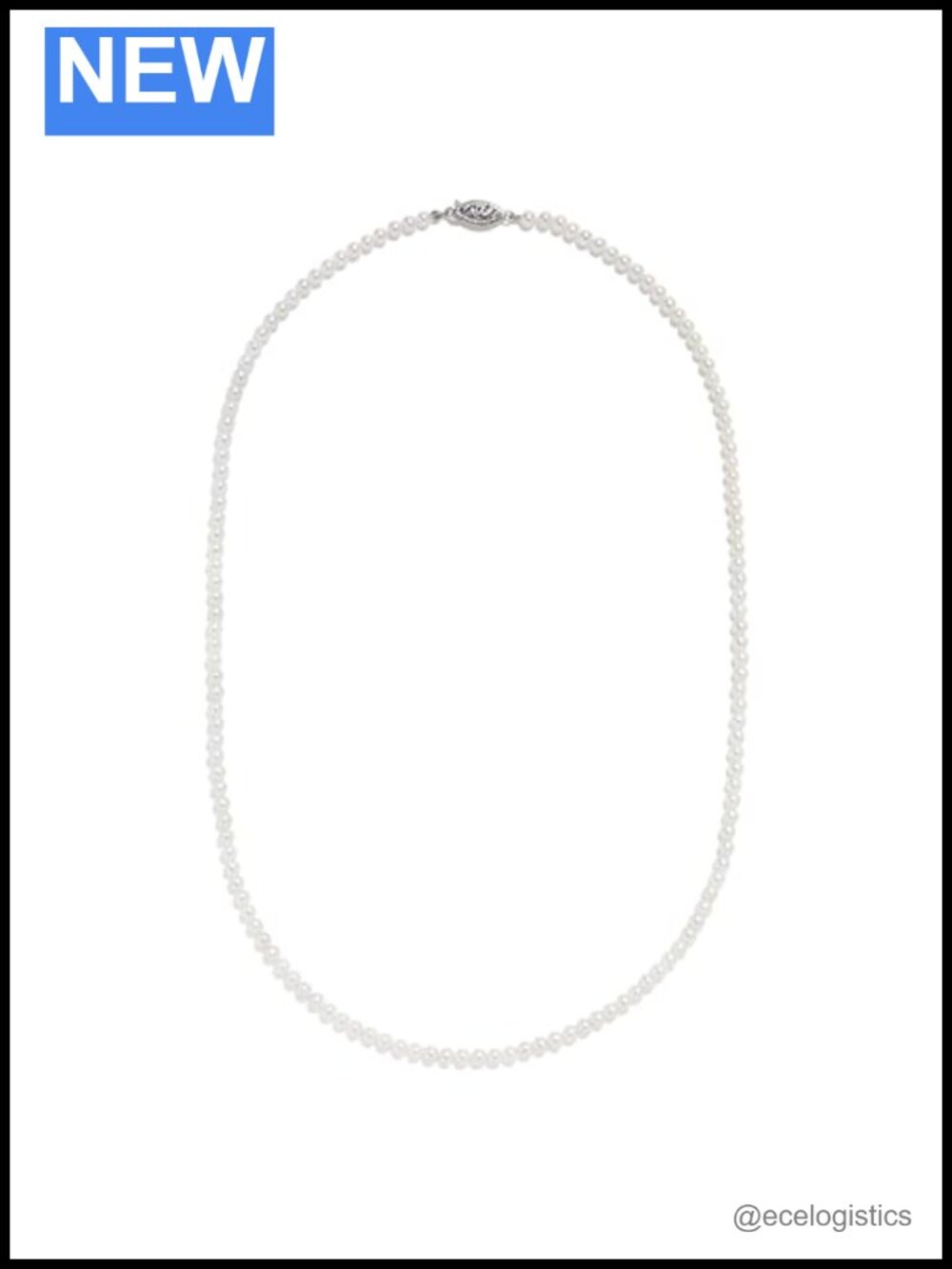 Freshwater Cultured Pearl Necklace with 14K Solid Gold Clasp